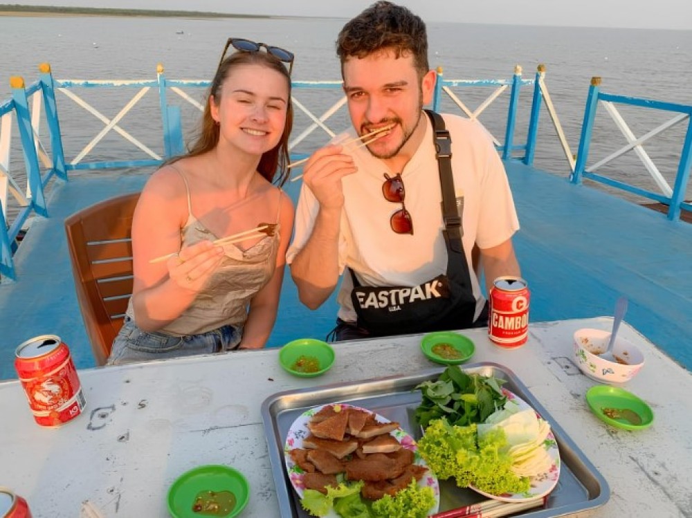 Siem Reap: Floating Village Sunset Boat Guided Vespa Tour | ®ExcursionMania
