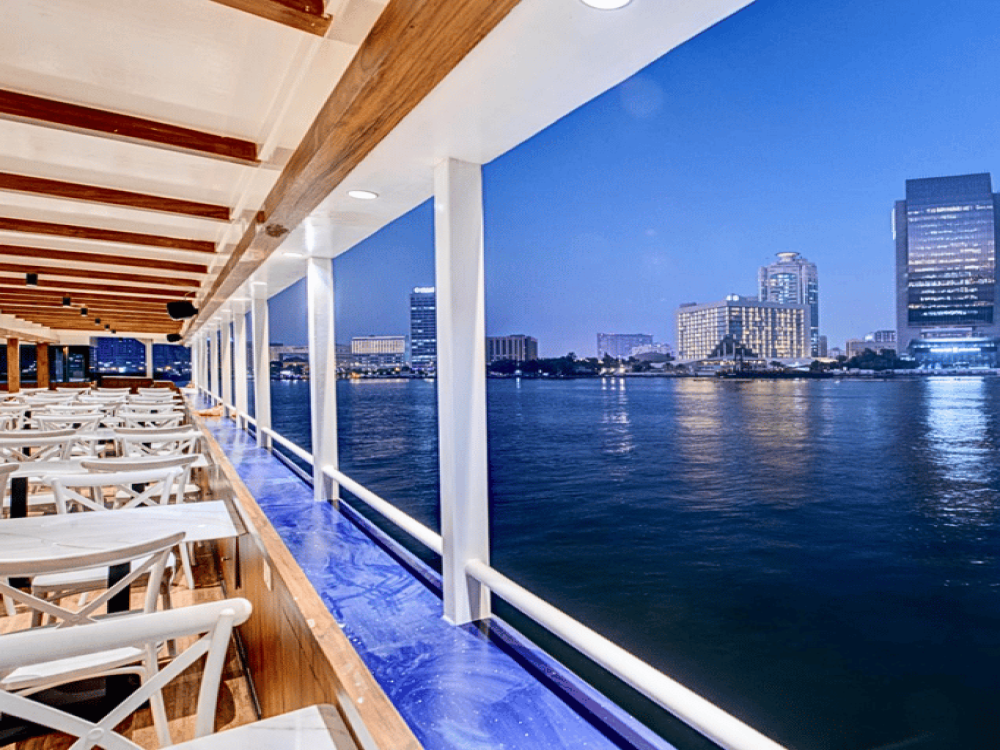 Dubai: Dhow Cruise Dinner at Creek, Marina with Upper deck | ®ExcursionMania